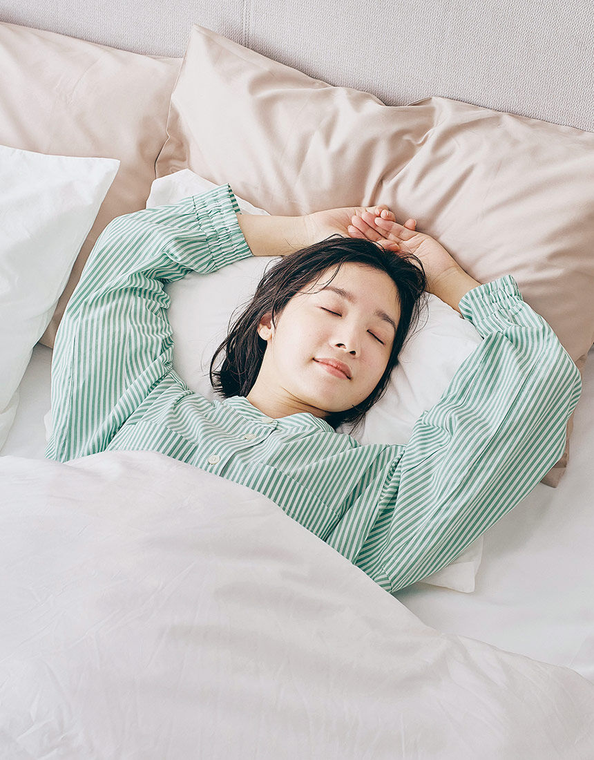 ワコール／睡眠科学 【綿混】ここちよく眠れるパジャマ 寝返りのしやす