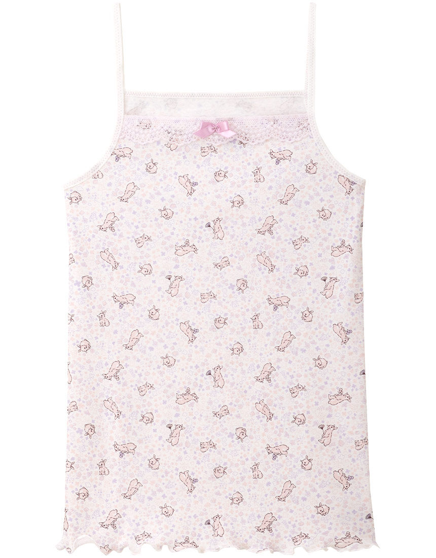 ワコール_キッズ やわらか綿100％｜プリント肌着 女児トップ