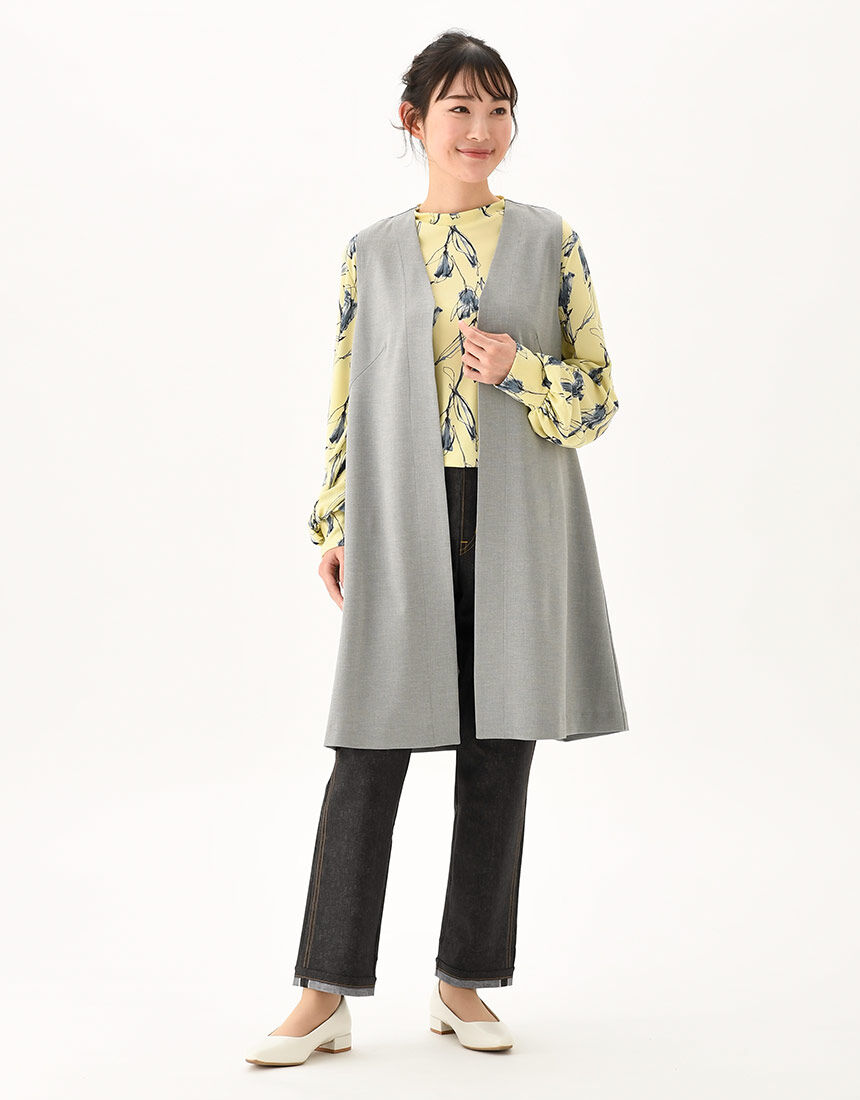 ワコール_カルソン 【UVカット】体型カバー ロングジレ アウター