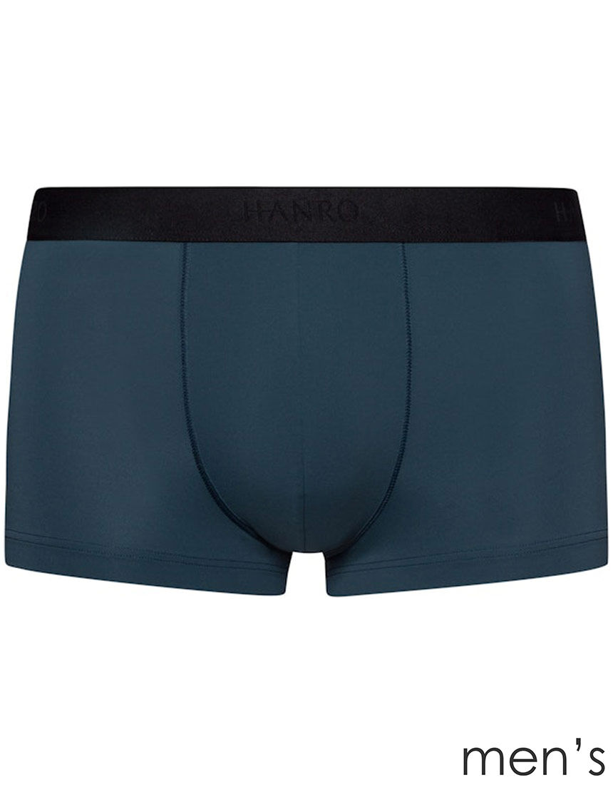 【新品】HANRO ボクサーパンツ 2枚セット XL ブルー・モス　高級コットン ネット限定お得3枚セット】綿混成型ボクサーパンツ(前とじ
