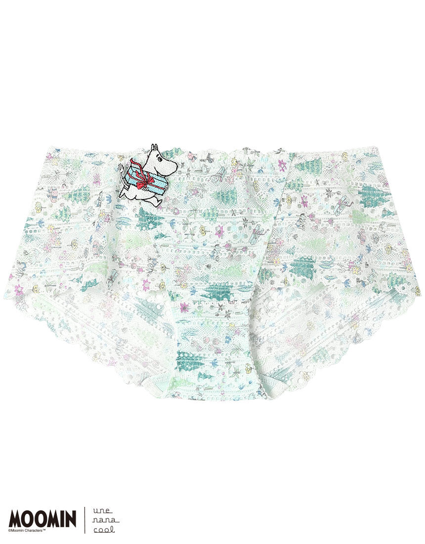 。わか様。ウンナナクールムーミンコラボブラ、レースショーツ、サルートショーツ。 ウンナナクール MOOMIN × une nana cool