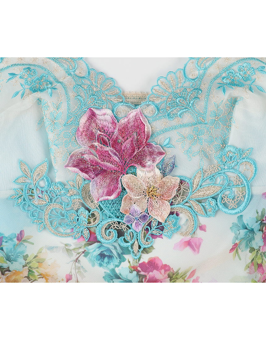 新品　サルート　イエロー✕グリーン　スリップドレスМ ワコール Wacoal サルート (LLサイズ) 93グループ ニューヨーク