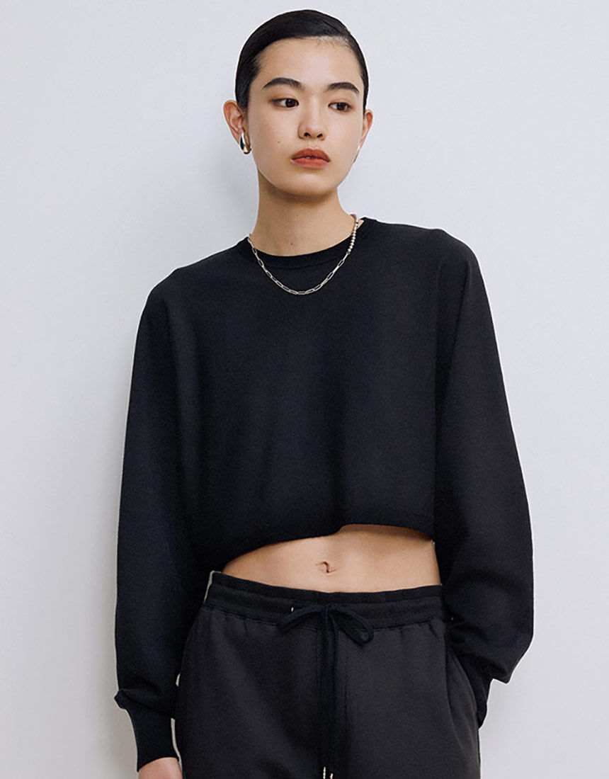 OUR WACOAL 【アンサンブル対応】ショートニットプルオーバー