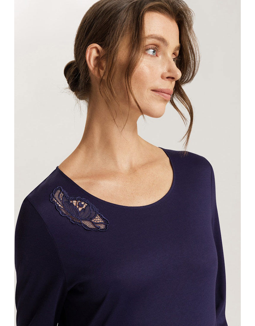 ハンロ（HANRO）/ナイトウェア（ＮＩＨ４０８） ハンロ 身生地コットン100％ ナイトウェア NIH408｜ワコール直営の