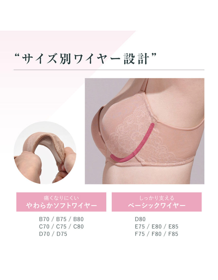 ルシアン 【ひびきにくい】シルエット革命 ブラジャー BLC067
