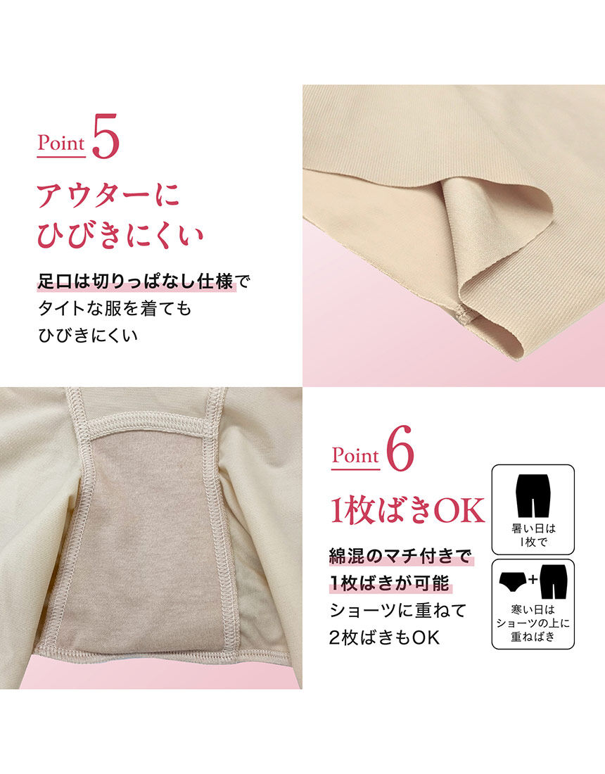 ルシアン 【特許構造】はっきり上げ尻パンツ ガードル（ロング丈