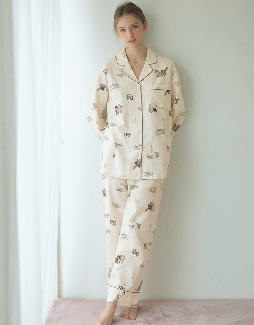 PEACH JOHN 【コットン100％・ふわっと起毛】スタンダードな開襟