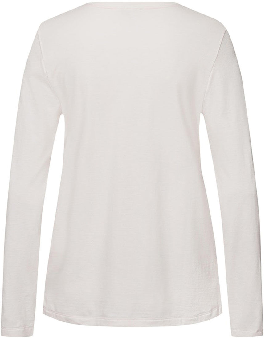 ハンロ コットンとレーヨンの混紡素材の、なめらかな肌ざわり トップス