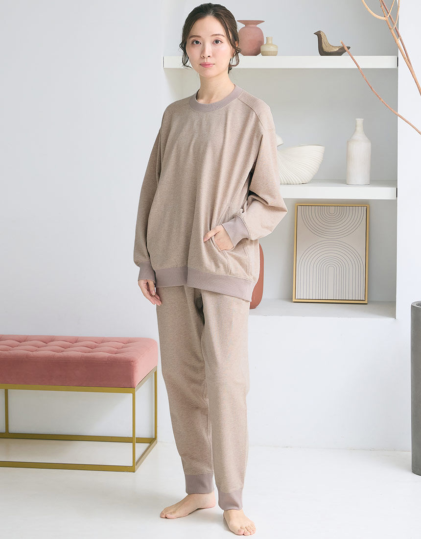 ワコール／睡眠科学 【綿混】ここちよく眠れるパジャマ 寝返りのしやす