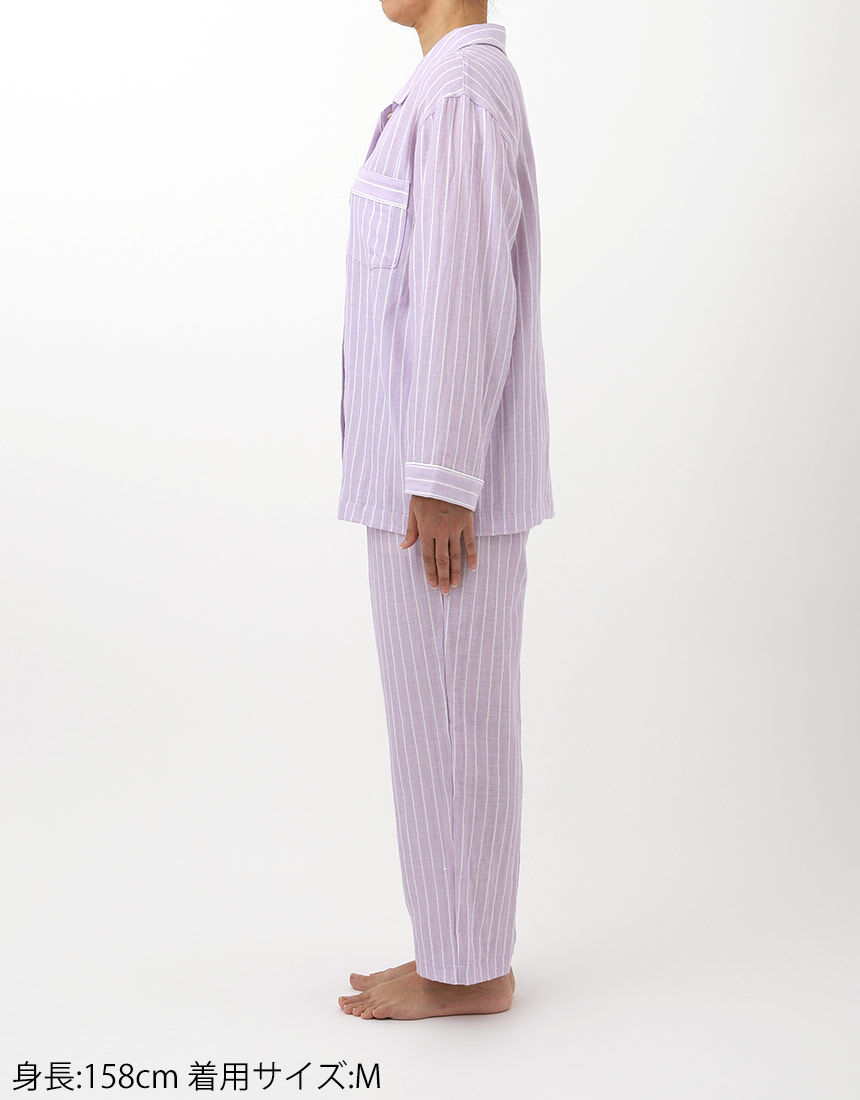 新品タグ付き ワコール 睡眠科学 パジャマ コットン ガーゼ M ワコール／睡眠科学 【綿100％】三重ガーゼ ふんわりやわらか