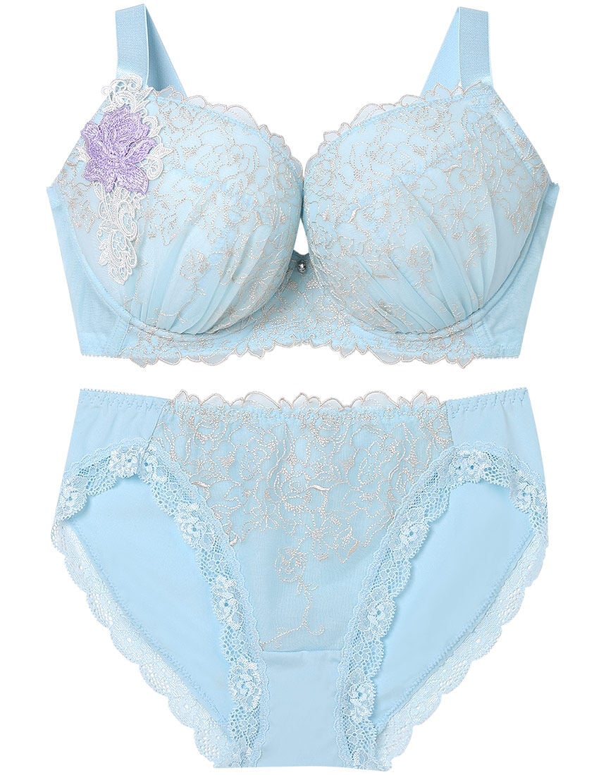 美胸脇高 グラマーサイズブラショーセット ブラ＆ショーツセット