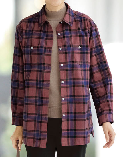 チェックゆったりシャツ, , main