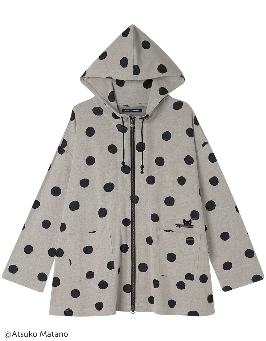 アツコマタノ 【綿100％】ポケットからのぞく黒猫がデザイン