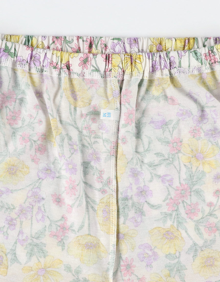 ウイング／スリープ 【綿100％】【脇接ぎなし】上品で華やかな花柄