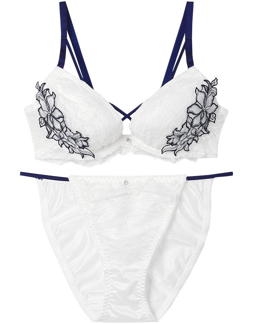 Lingè Noël ランジェノエル レーシーフラワーコード ブラ＆ショーツ