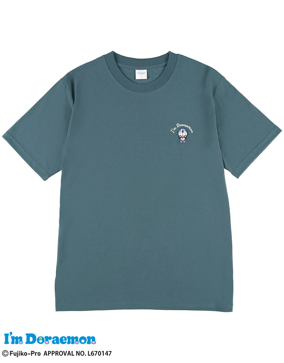 Lingè Noël ランジェノエル ドラえもん ワンポイント刺繍Tシャツ T 