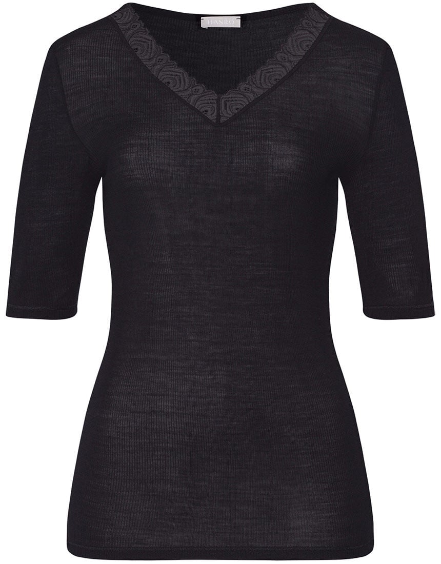 ハンロ 身生地ウール・シルク素材 トップス（半袖） UIH224｜ワコール