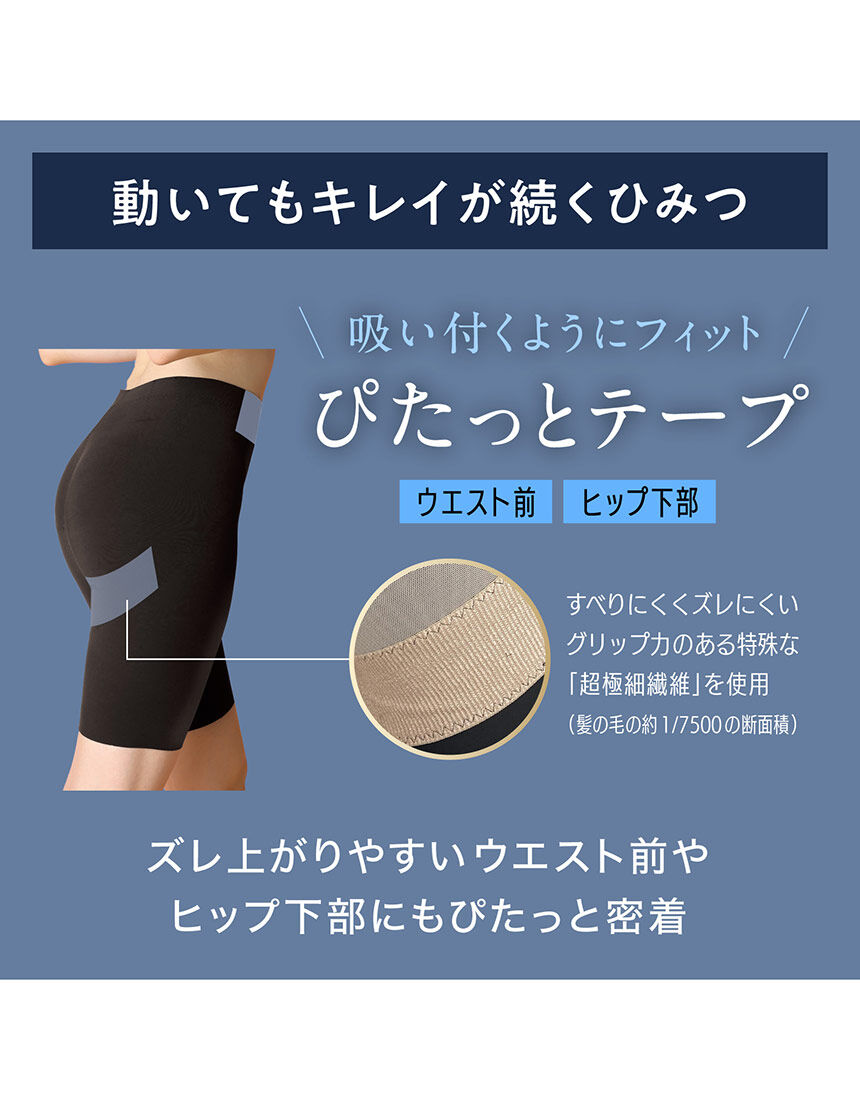 ルシアン 【メイクキープ】動いてもシルエットが崩れにくい ガードル