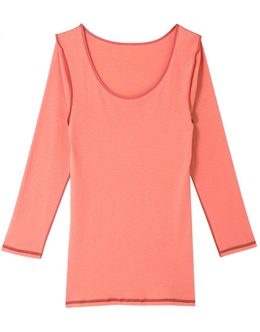 【環境配慮】オーガニックコットン１００％ 肌あたりやさしい８分袖 トップス（８分袖）