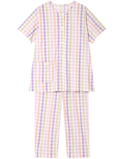 【綿１００％】カラフルチェック柄 パジャマ