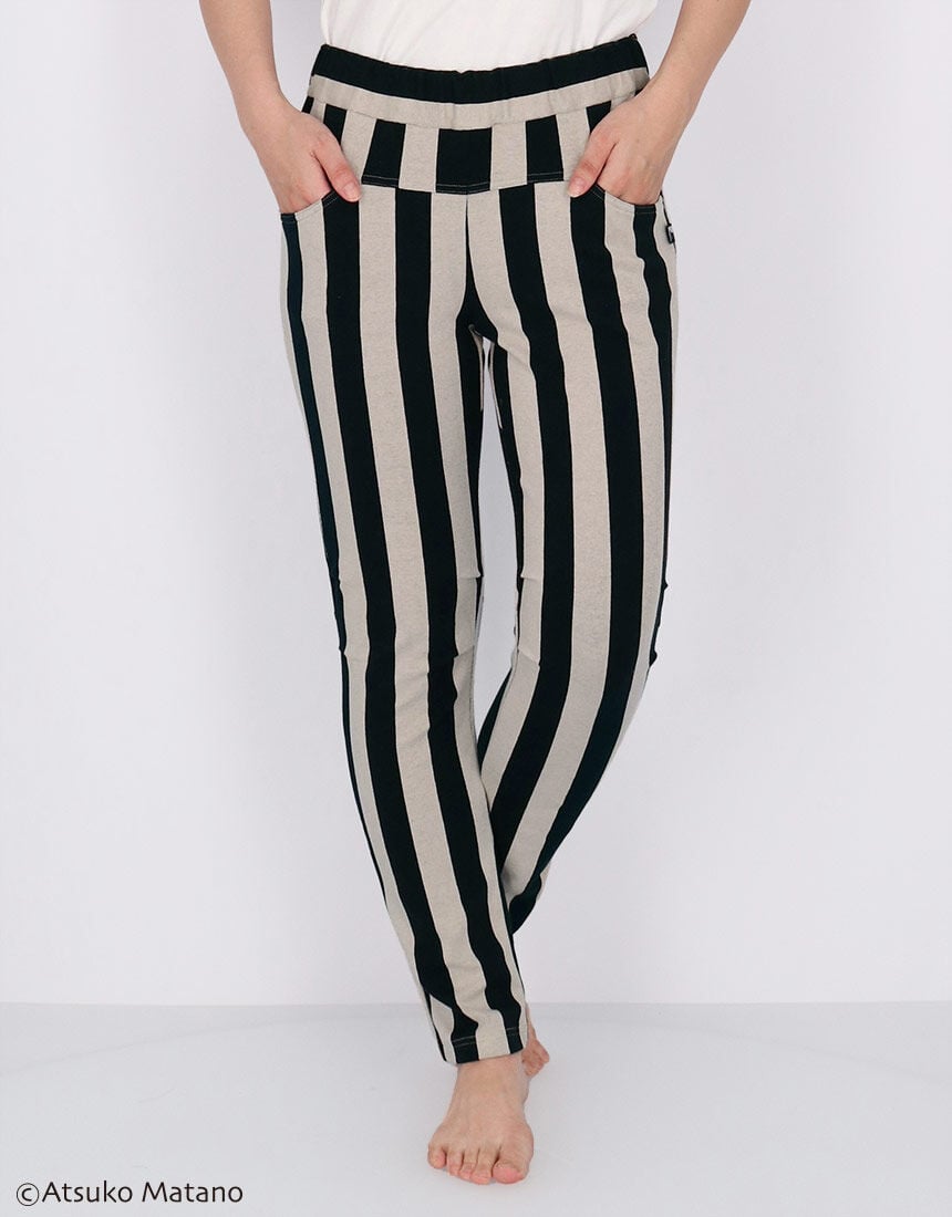 ワコール アツコマタノ ATSUKO MATANO ボトムス HOX512 M･L ロング丈 アツコマタノ 【綿混】ストレッチ性のあるジャガード素材＆ひざ部分の