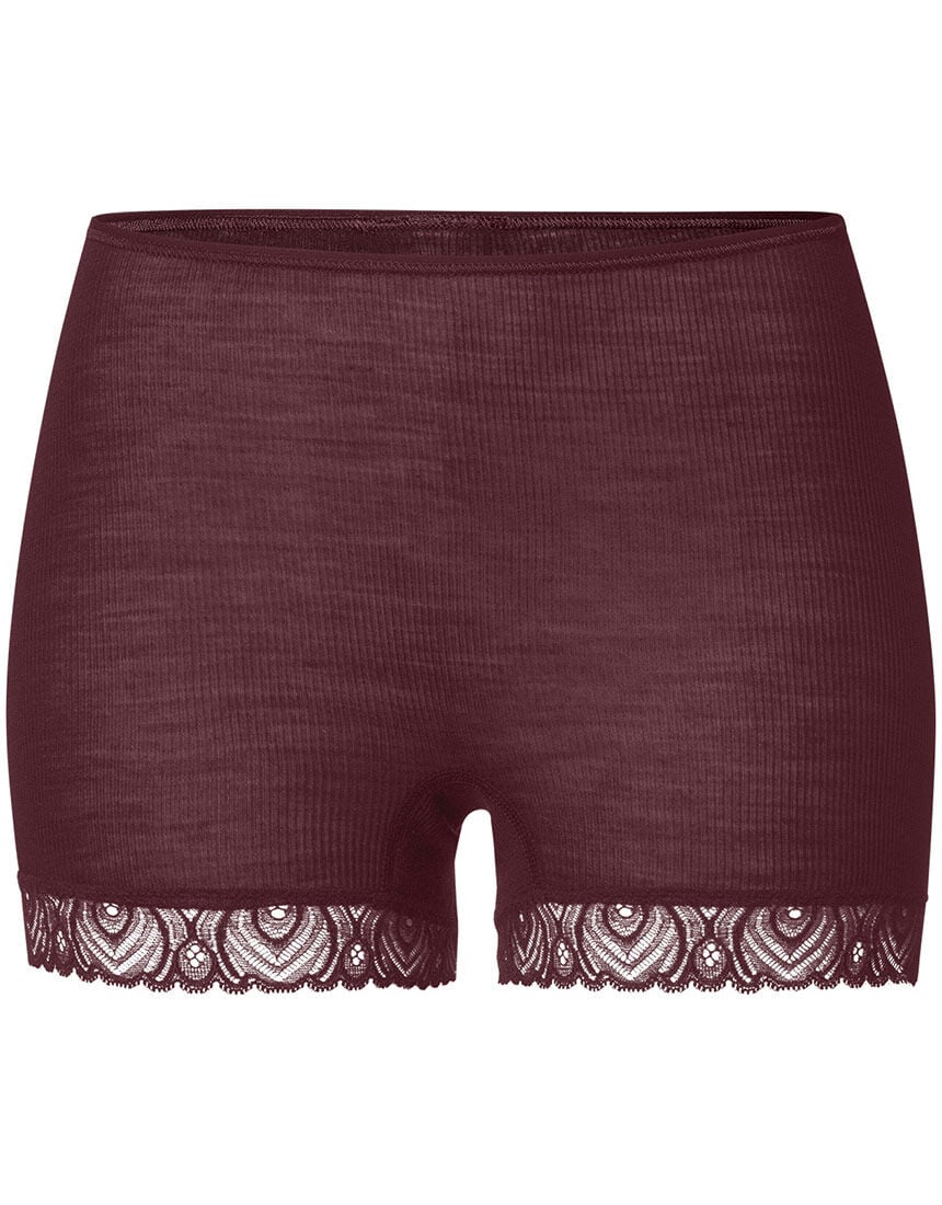 ハンロ【ウール・シルク素材】ＷＯＯＬＥＮ　ＬＡＣＥショーツ HANRO(ハンロ)｜WOOLEN LACEショーツ/ブラック の通販｜ELLESHOP