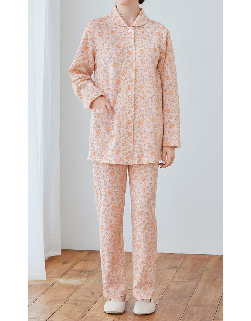 ワコール／ラブボディ ダンボールニットの花柄パジャマ OPF525