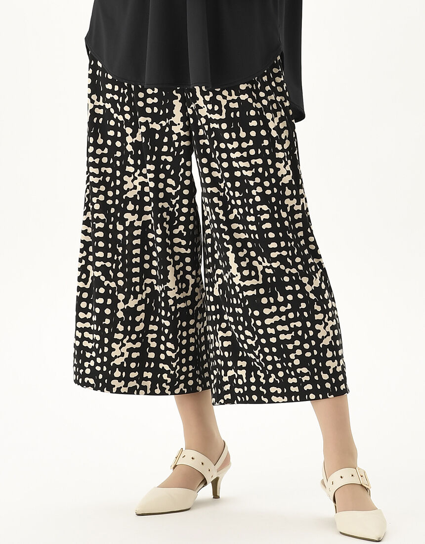 華 ワコール_カルソン 【強撚・接触冷感】ワイドシルエット・8分丈