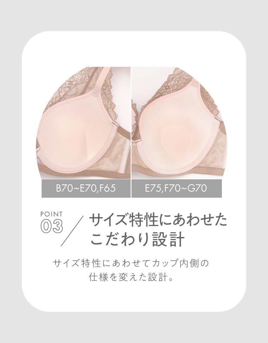 batband 値下げしました！ アンフィ バストにぴったりフィット 3／4カップブラ BZM328