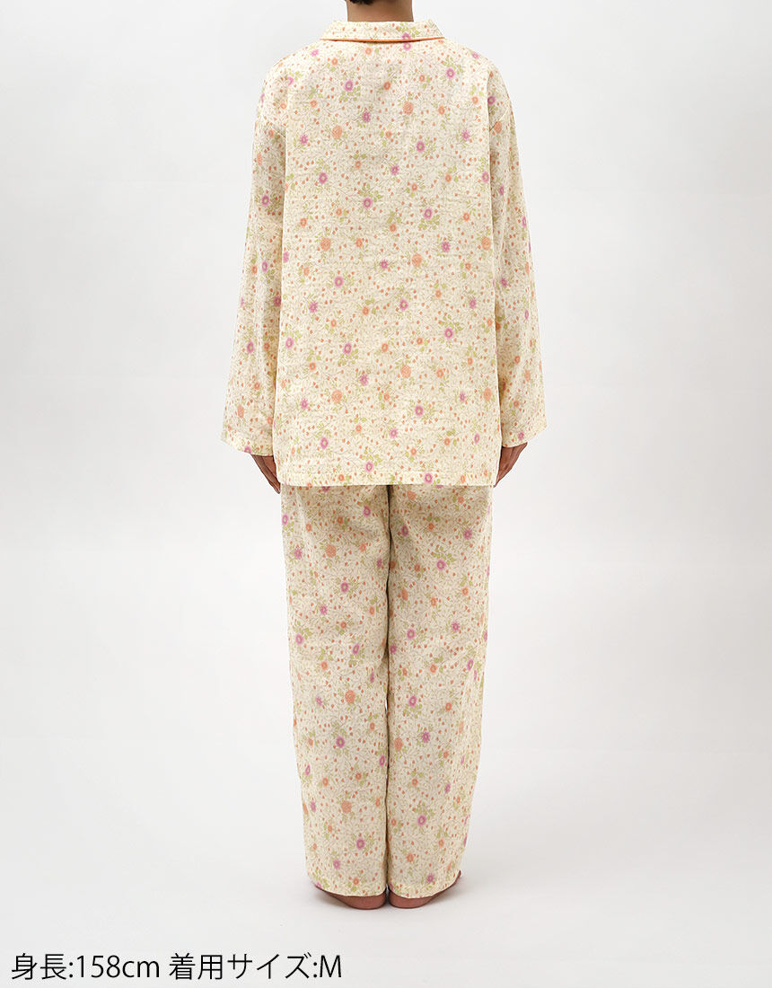 ウイング／スリープ 【綿100％】【二重ガーゼ】リーフ小花柄