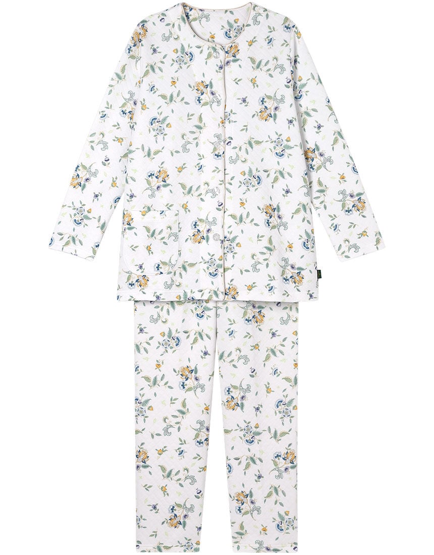 【綿混】中わた入りでとてもあたたかいキルトニット/ミントン パジャマ 【綿混】中わた入りでとてもあたたかいキルトニット/ミントン パジャマ
