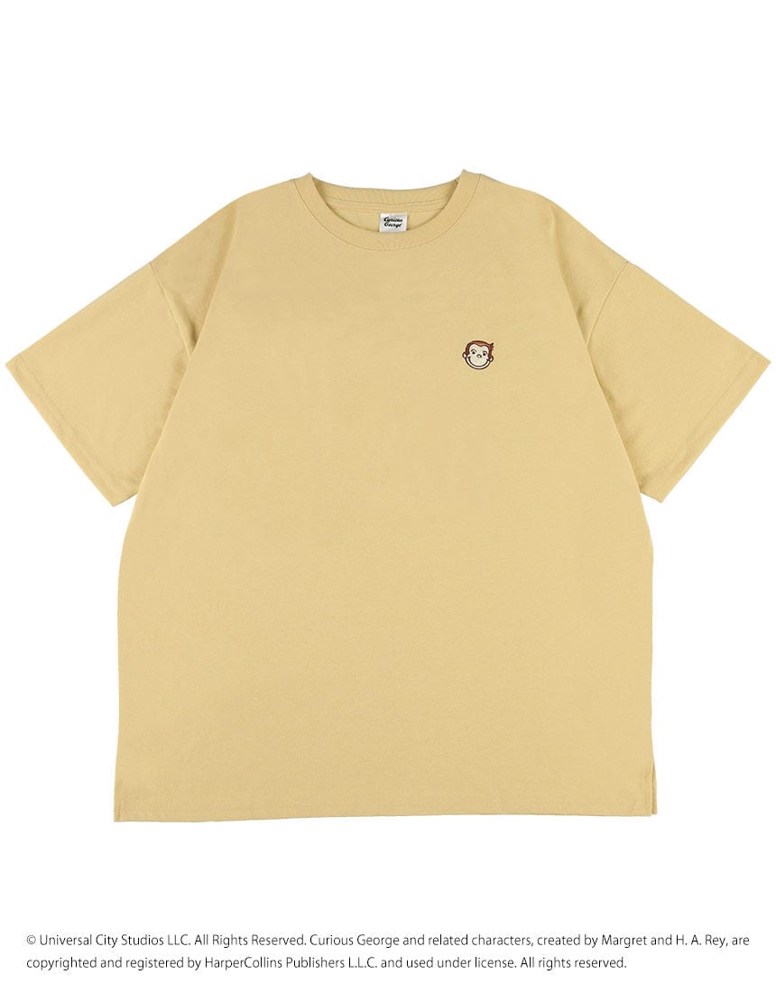 Lingè Noël ランジェノエル おさるのジョージ サガラ刺繍Tシャツ T