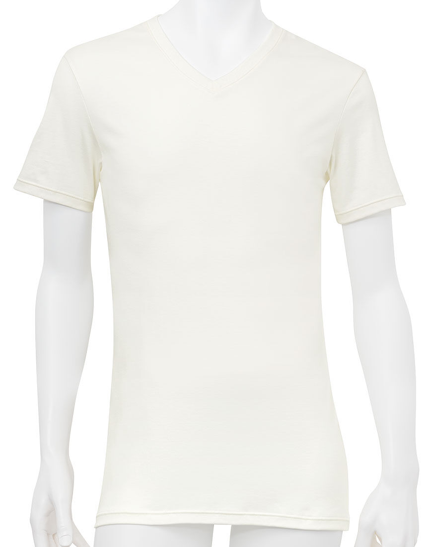 綿１００％あったかインナー メンズシャツ（半袖）