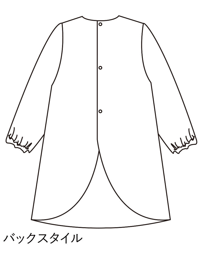 ワコール／ラブボディ かつらぎのひょっこり黒猫 割烹着 HIH370