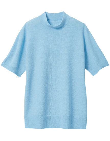 麻混ハイネックセーター, , main