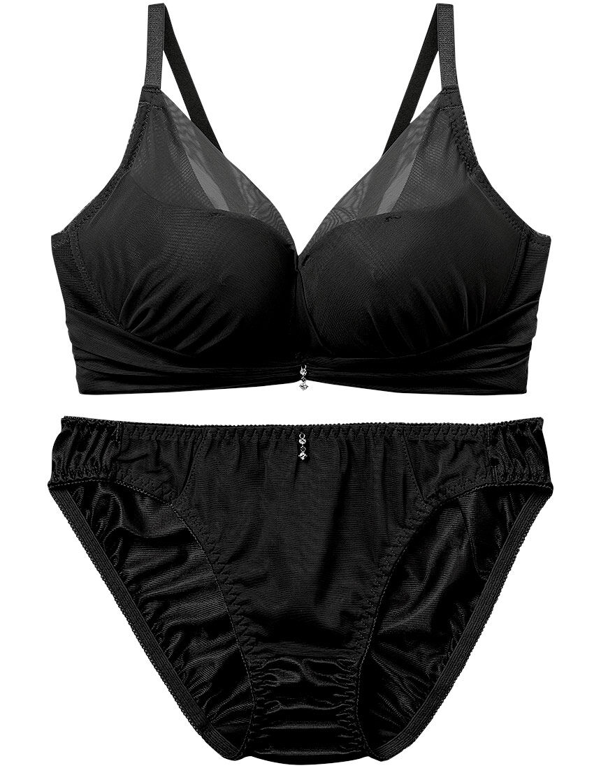 Lingè Noël ランジェノエル シアーロマンティック ブラ＆ショーツ