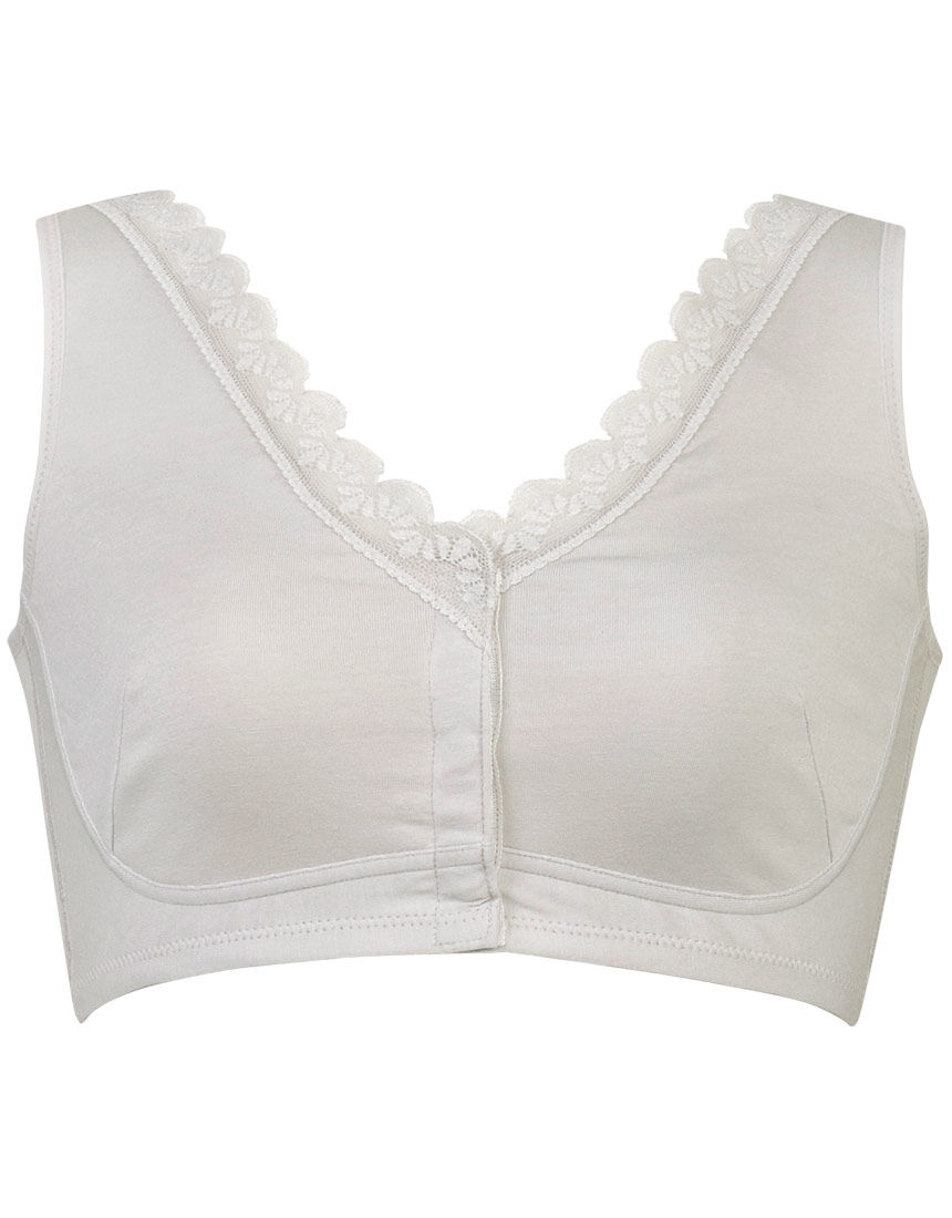 ウイング／ツヤカ 【前開き／綿混】 スナップボタンで着脱がラク