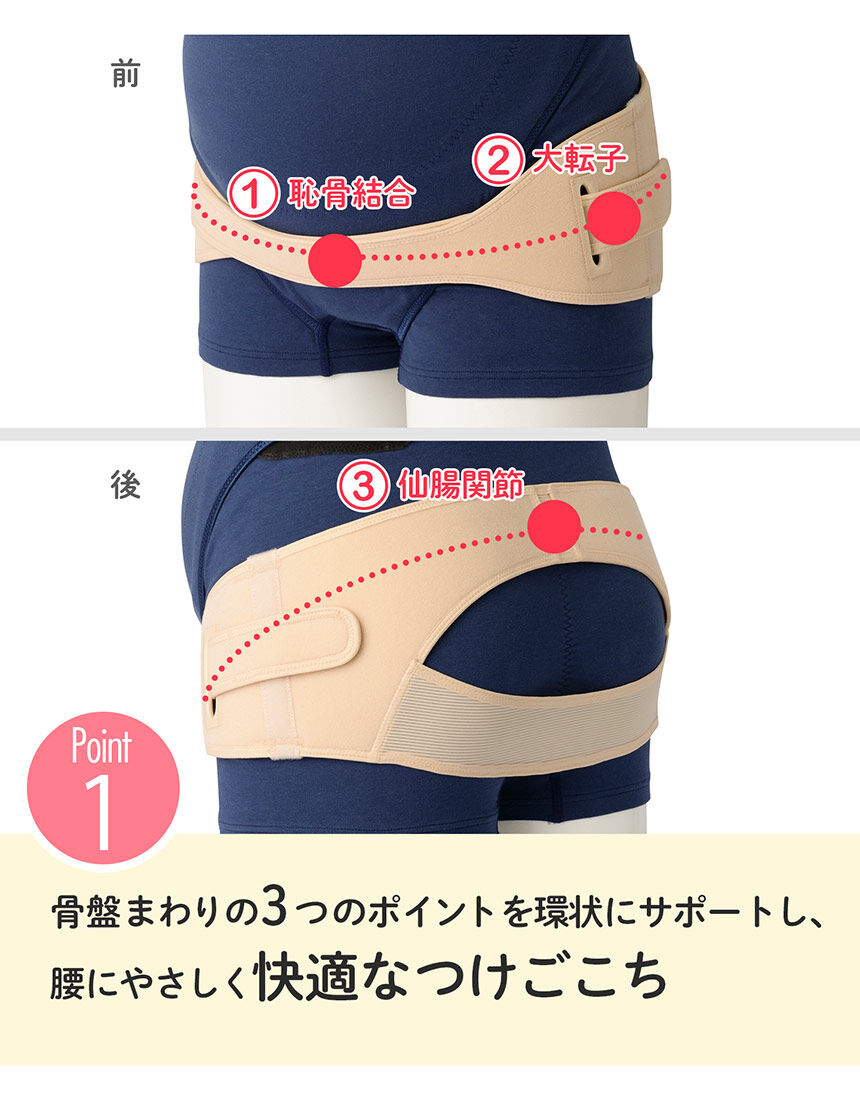 ワコール_マタニティ ズレにくさで安心感のある骨盤ベルト
