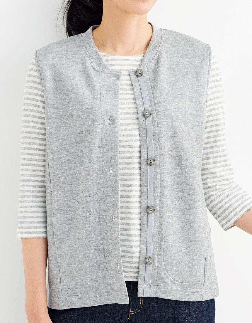 ラウンドネックベスト, , hi-res