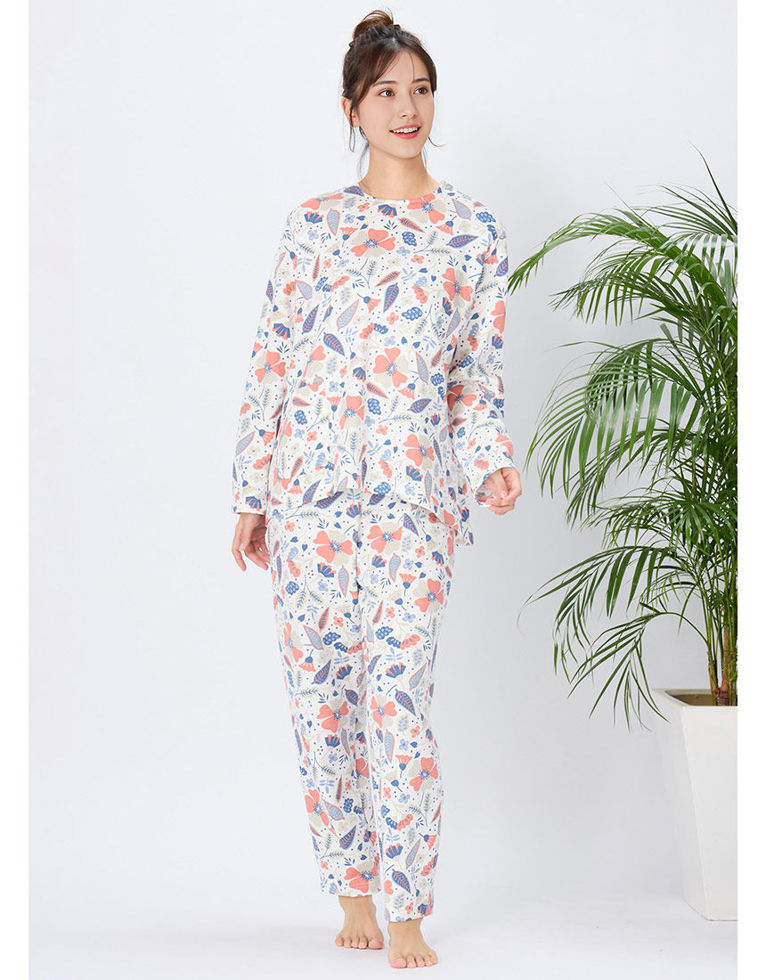 WACOAL スリープ　あったか素材　パジャマ　新品未使用 ウイング／スリープ 【あったか】【綿混】ポップドットノーディック柄