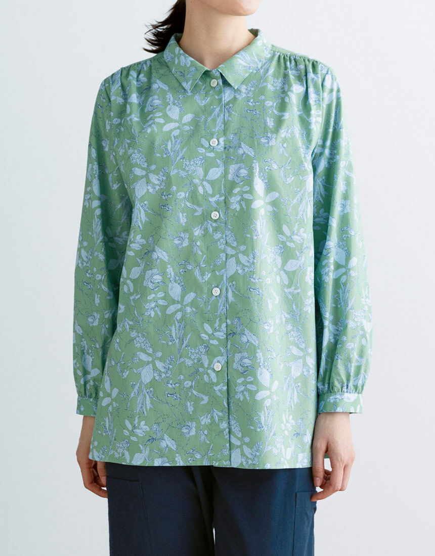 ワコール／ラブボディ 【環境配慮】 花柄プリントブラウス QBH410