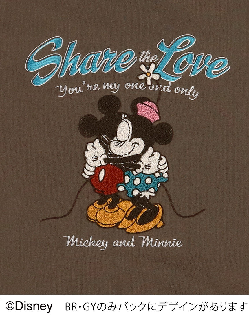 Lingè Noël ランジェノエル ミッキーサガラ刺繍 裏起毛クルーネック