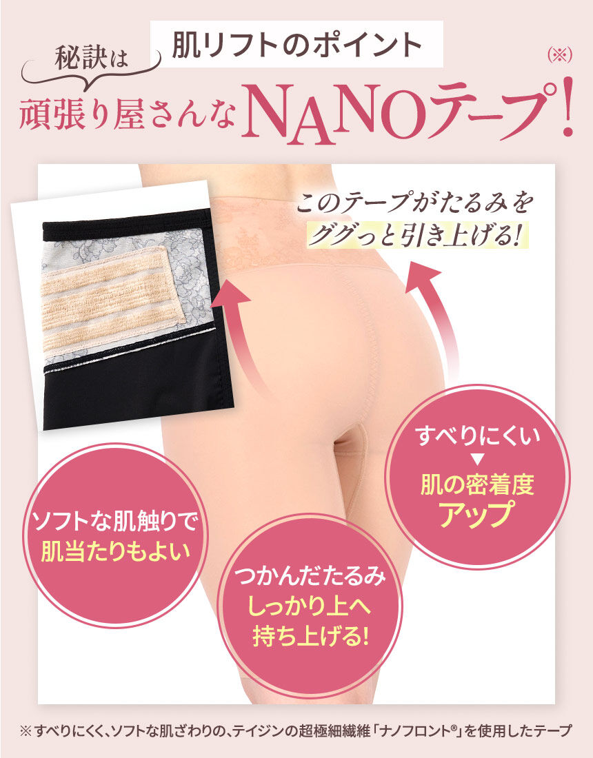 ワコール 肌リフト　64M　ロングガードル４枚セット GRC424｜ワコール ボディシェイプガードル SUHADA 肌リフト プラス