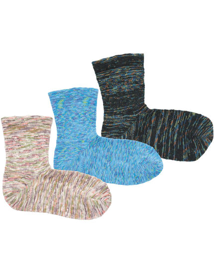 Ｌ字型スラブロウクルーソックス３色組, , main