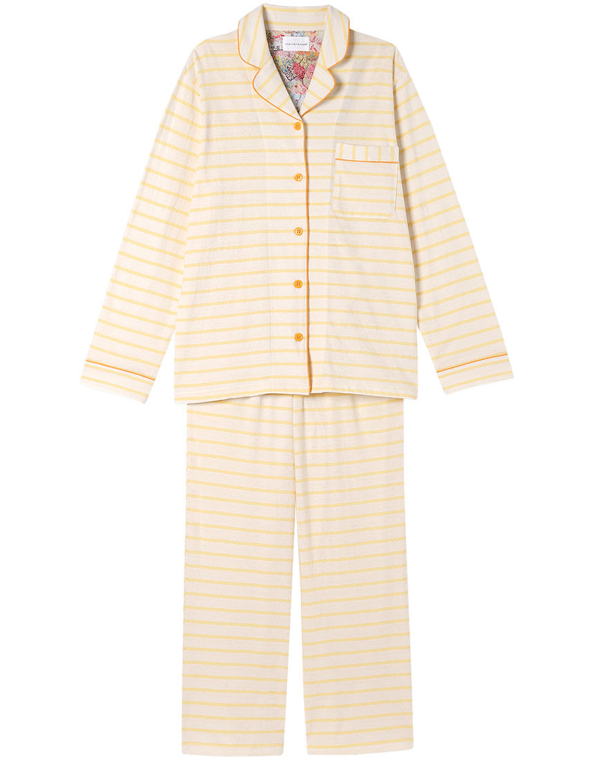【綿100%】コットンボーダーパジャマ MADE WITH LIBERTY FABRIC パジャマ 【綿100%】コットンボーダーパジャマ MADE WITH LIBERTY FABRIC パジャマ