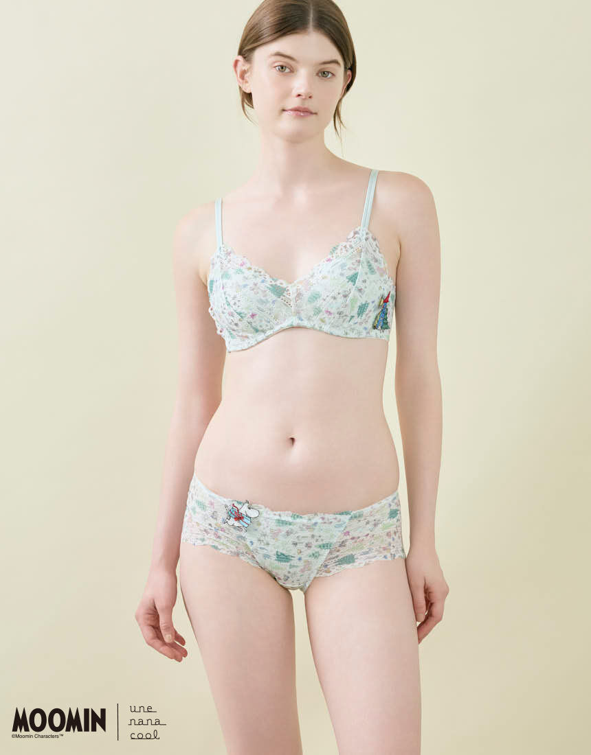 。わか様。ウンナナクールムーミンコラボブラ、レースショーツ、サルートショーツ。 わか様。ウンナナクールムーミンコラボブラ、レースショーツ