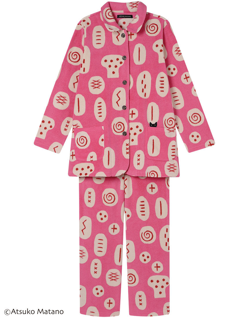 アツコマタノ とてもあたたかなマイクロフリース素材を使用 パジャマ