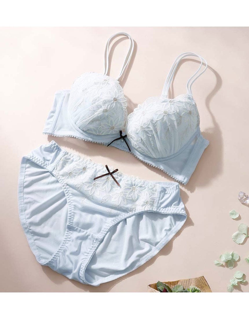 Lingè Noël ランジェノエル フランネルフラワー ブラ＆ショーツセット