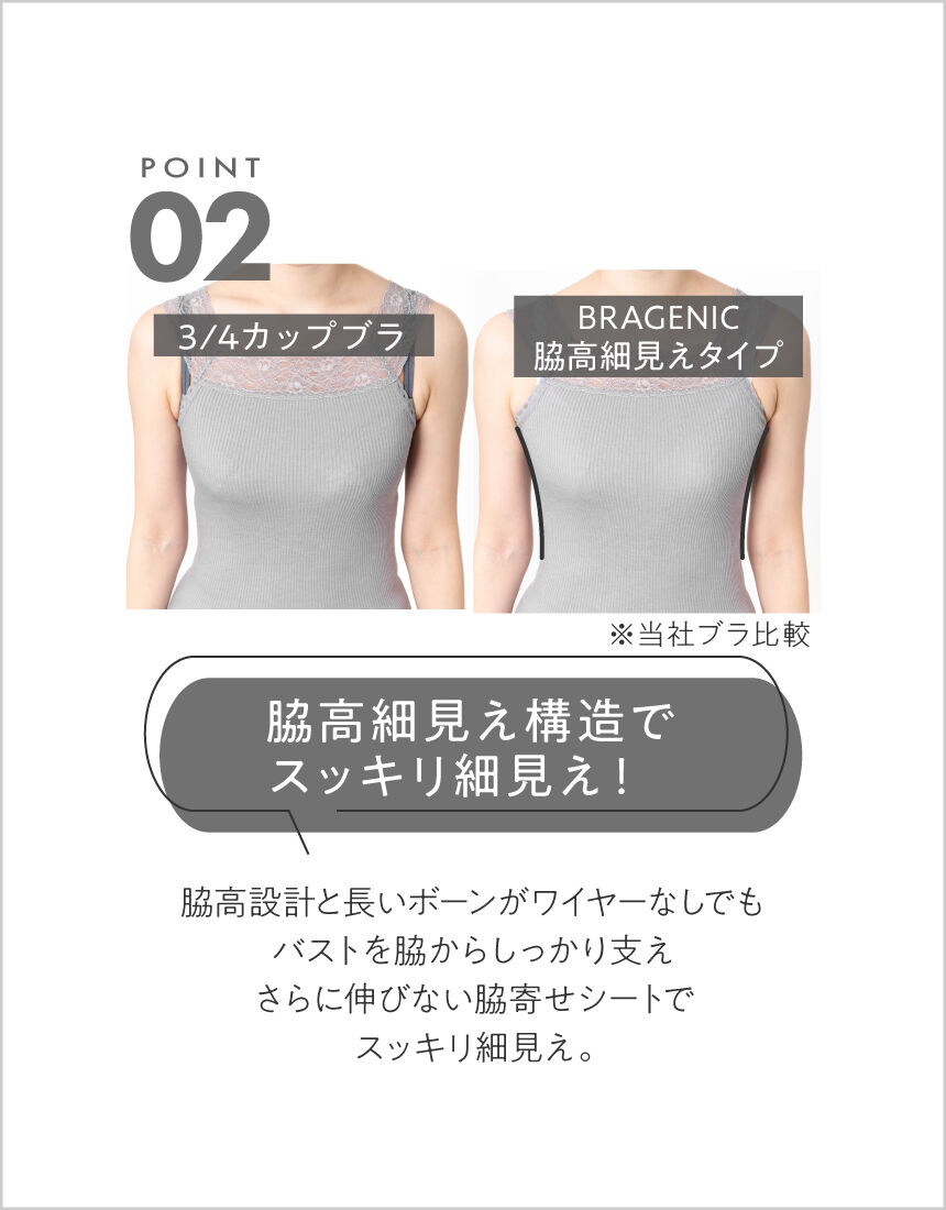 ３／４カップブラ（ノンワイヤーブラ）, , hi-res