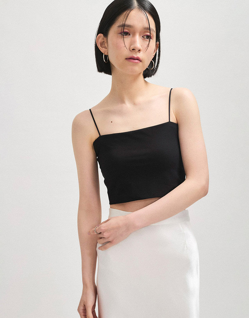 ADAM ET ROPE　Wacoalコラボ　カップ付きベアトップ　キャミソール OUR WACOAL 【ADAM ET ROPE'コラボ】カップ